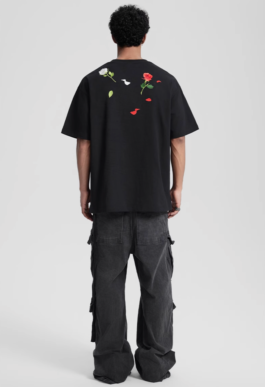 Achock Rose Embroidery Tee | Face 3 Face