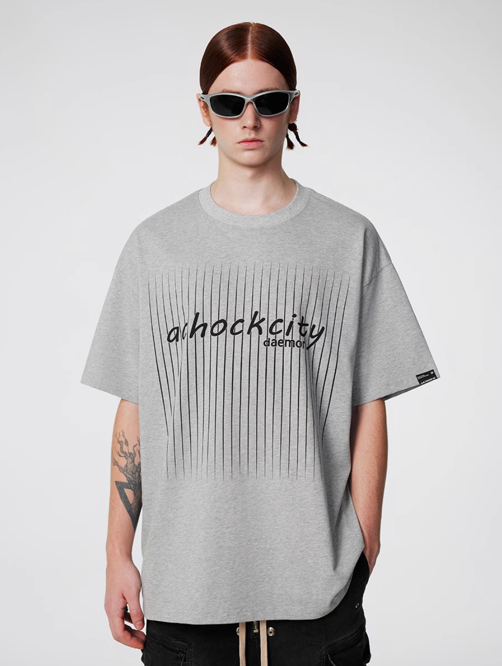 Achock Screen Stripe Print Tee | Face 3 Face