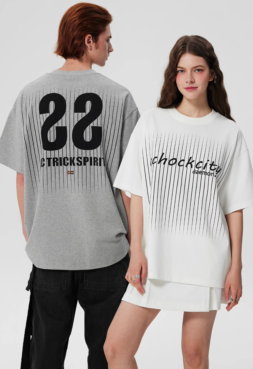 Achock Screen Stripe Print Tee | Face 3 Face