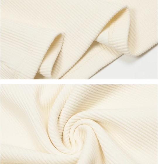 Achock Striped Girls Slim Short Waffle Knit Tee | Face 3 Face