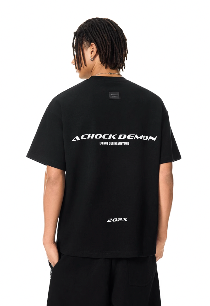 Graphic Tee | Achock Heavyweight Basic Logo Print Tee | Face 3 Face