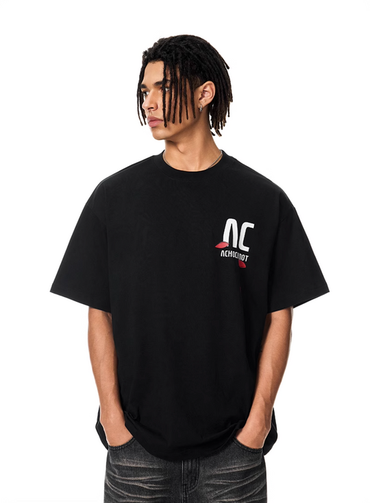 Achock Logo Butterfly Rose Print Tee | Face 3 Face