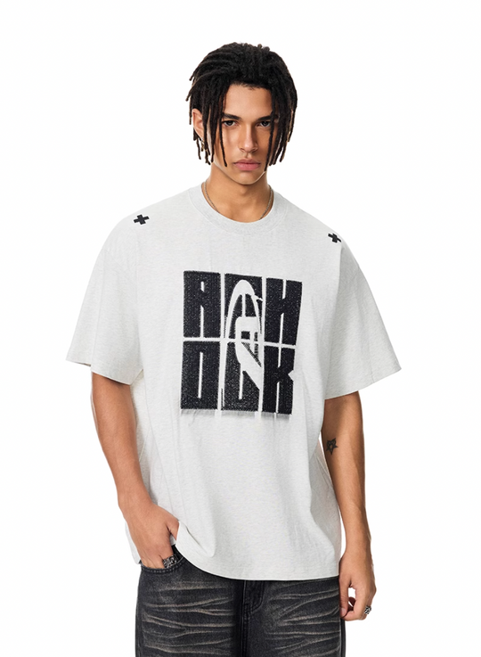 Graphic Tee | Achock Heavy Logo Embroidery Tee | Face 3 Face