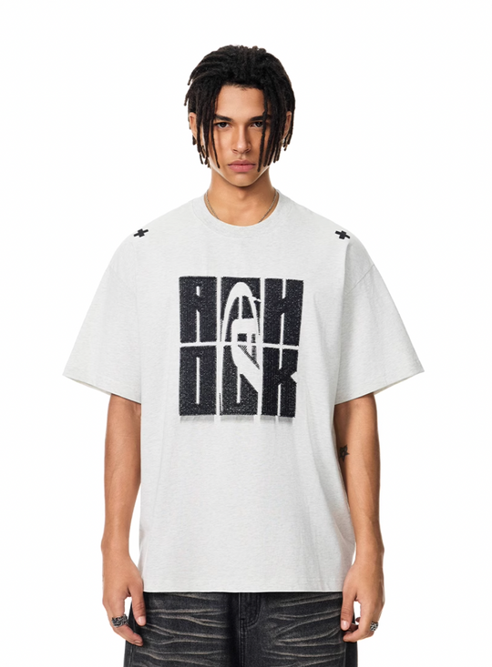 Graphic Tee | Achock Heavy Logo Embroidery Tee | Face 3 Face