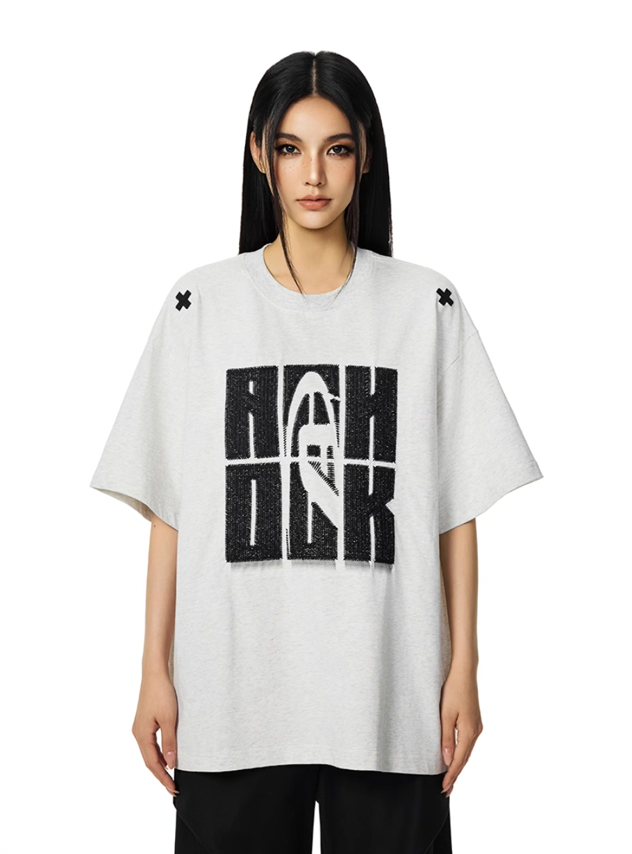 Graphic Tee | Achock Heavy Logo Embroidery Tee | Face 3 Face