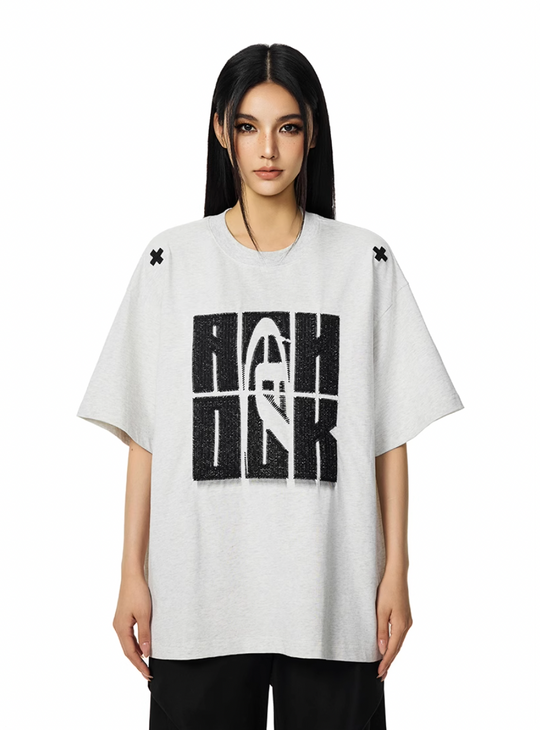 Graphic Tee | Achock Heavy Logo Embroidery Tee | Face 3 Face