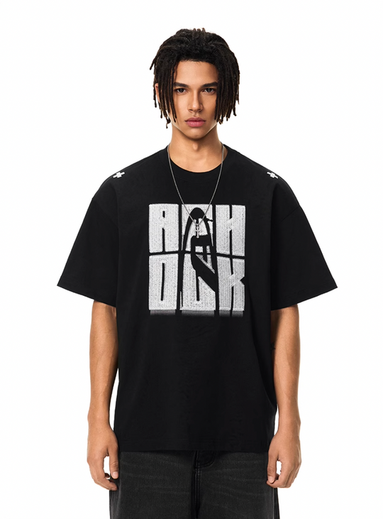 Graphic Tee | Achock Heavy Logo Embroidery Tee | Face 3 Face