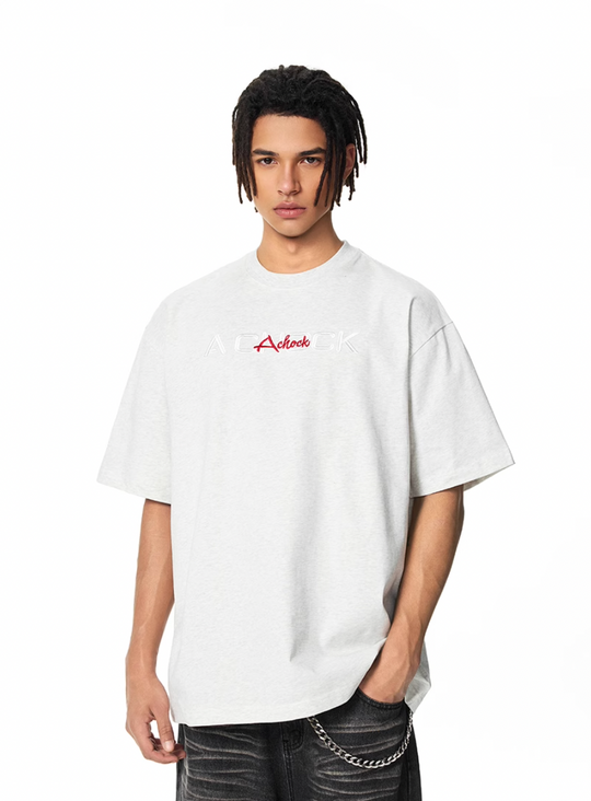 Graphic Tee | Achock Flower Logo Embroidery Tee | Face 3 Face