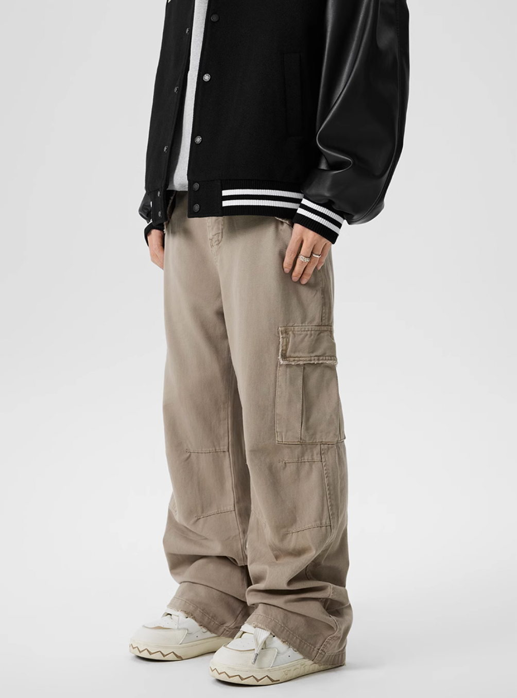 Achock Large Pocket Washed Work Cargo Pants | Face 3 Face