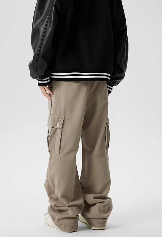 Achock Large Pocket Washed Work Cargo Pants | Face 3 Face