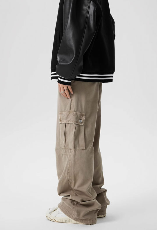 Achock Large Pocket Washed Work Cargo Pants | Face 3 Face