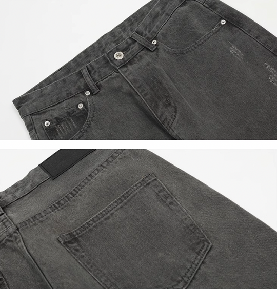 Achock Washed Black Frayed Flared Jeans | Face 3 Face