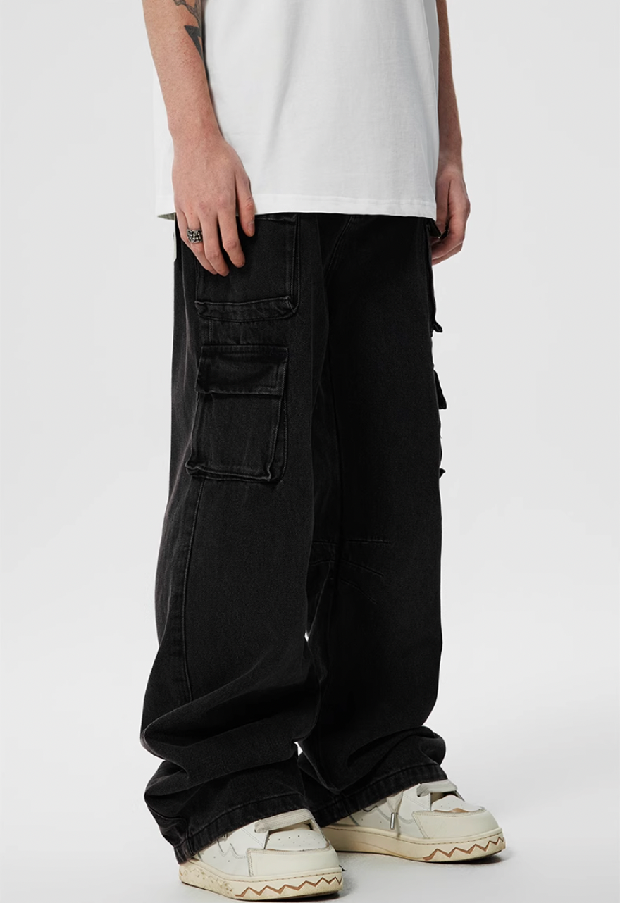 Achock Washed Multi Pocket Work Cargo Pants | Face 3 Face