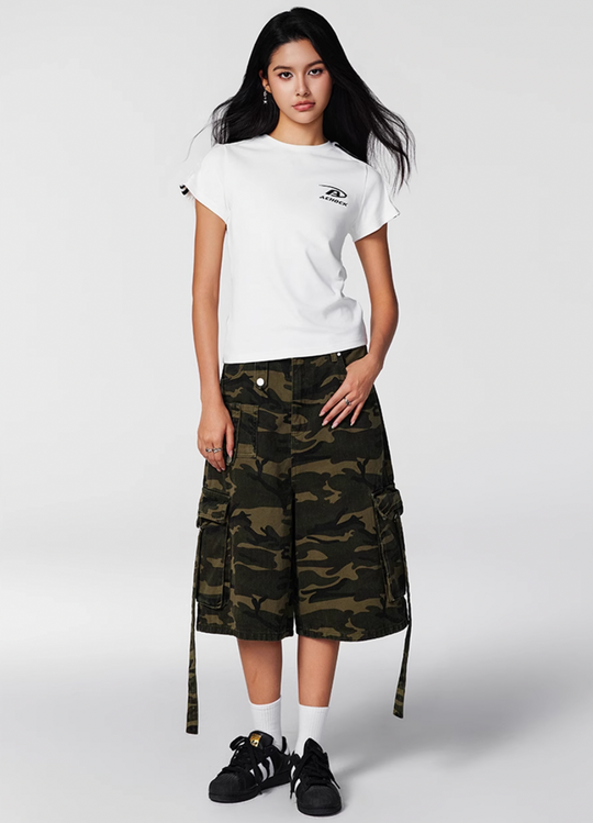Achock Large Pockets Camouflage Cargo Shorts | Face 3 Face