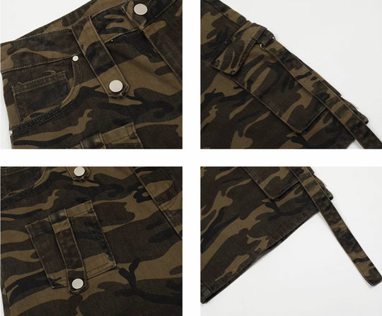 Achock Large Pockets Camouflage Cargo Shorts | Face 3 Face