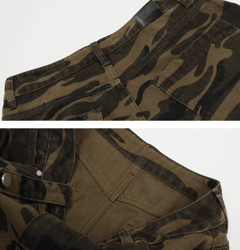 Achock Large Pockets Camouflage Cargo Shorts | Face 3 Face