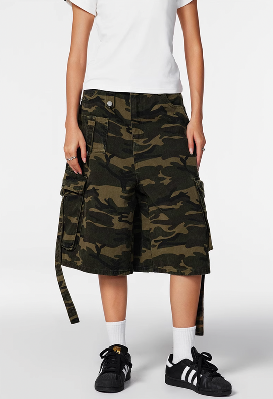 Achock Large Pockets Camouflage Cargo Shorts | Face 3 Face