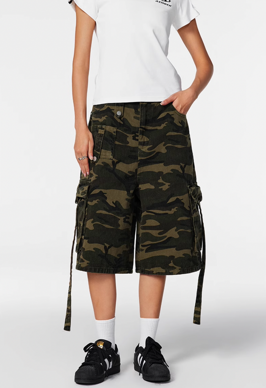 Achock Large Pockets Camouflage Cargo Shorts | Face 3 Face