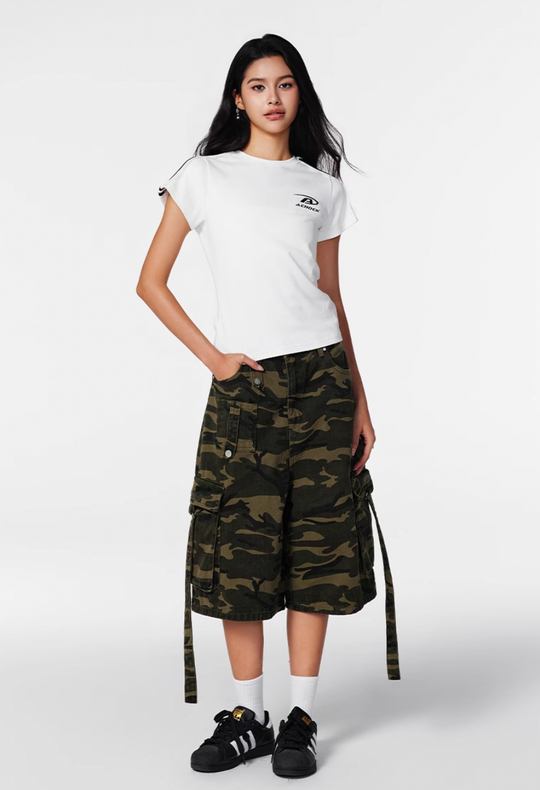 Achock Large Pockets Camouflage Cargo Shorts | Face 3 Face
