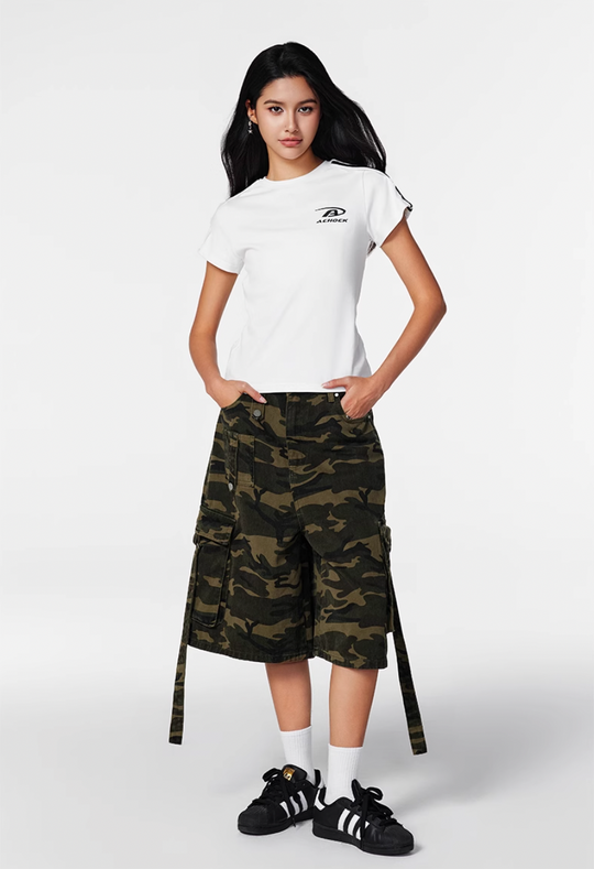 Achock Large Pockets Camouflage Cargo Shorts | Face 3 Face