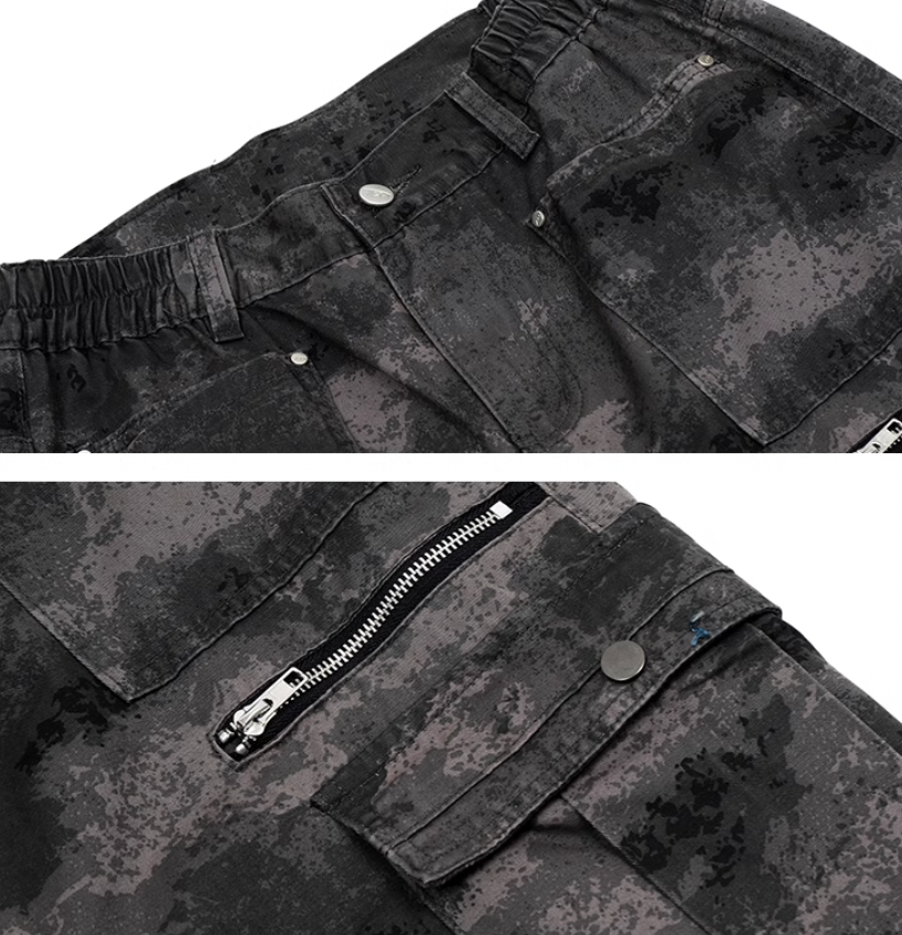 Multi pocket cargo pants | Achock Camouflage Spice Girls Baggy Cargo Pants | Face 3 Face