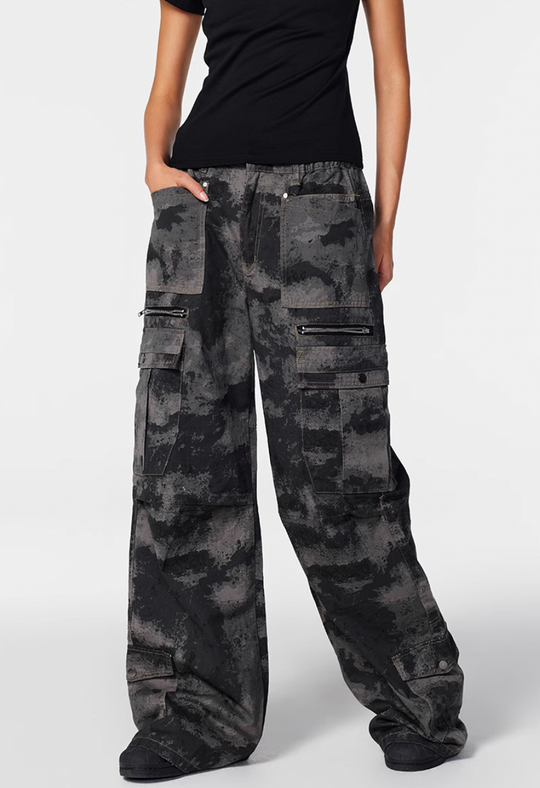 Multi pocket cargo pants | Achock Camouflage Spice Girls Baggy Cargo Pants | Face 3 Face