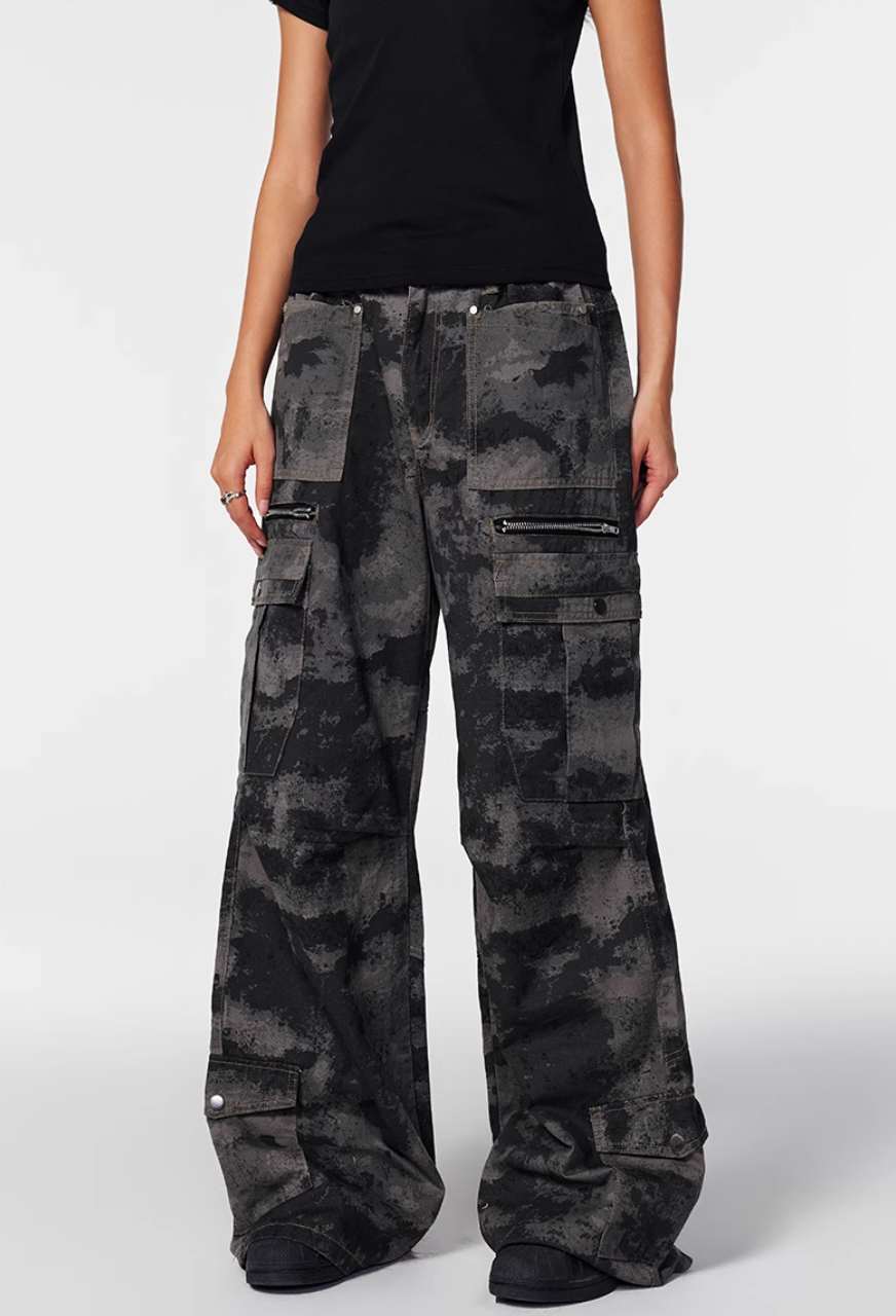 Multi pocket cargo pants | Achock Camouflage Spice Girls Baggy Cargo Pants | Face 3 Face