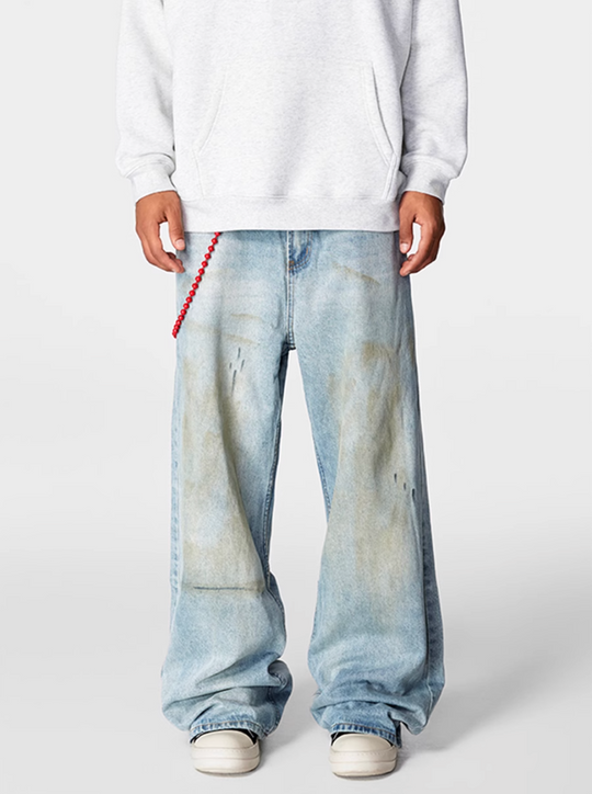 Achock Washed Distressed Baggy Jeans | Face 3 Face