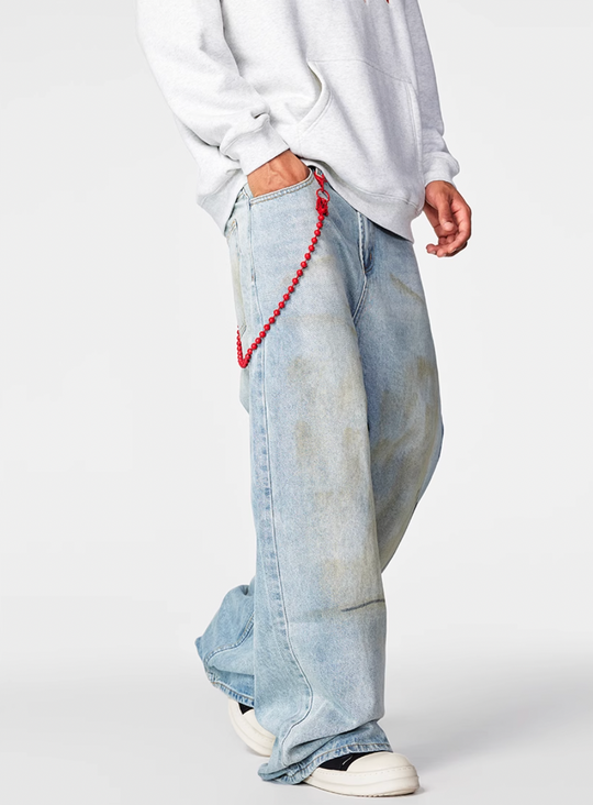Achock Washed Distressed Baggy Jeans | Face 3 Face