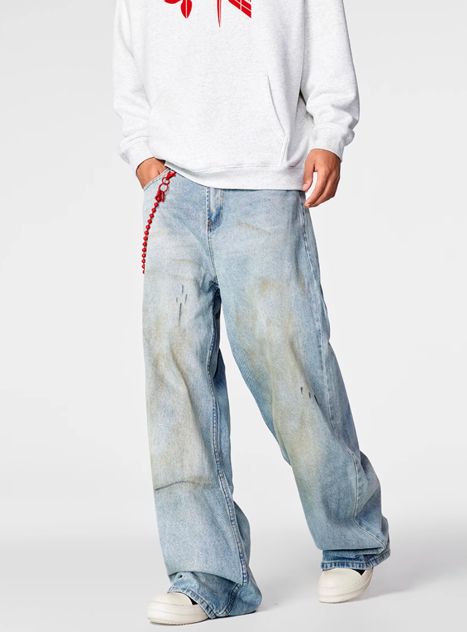 Achock Washed Distressed Baggy Jeans | Face 3 Face