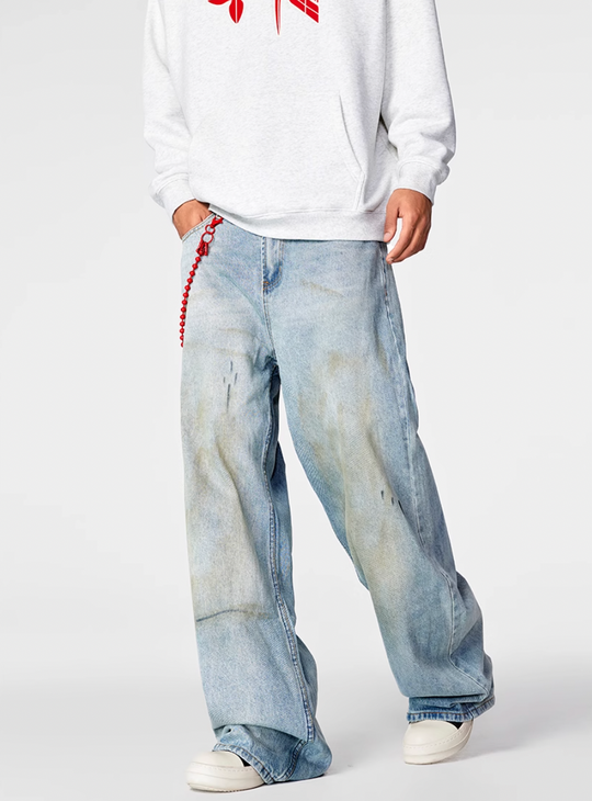 Achock Washed Distressed Baggy Jeans | Face 3 Face