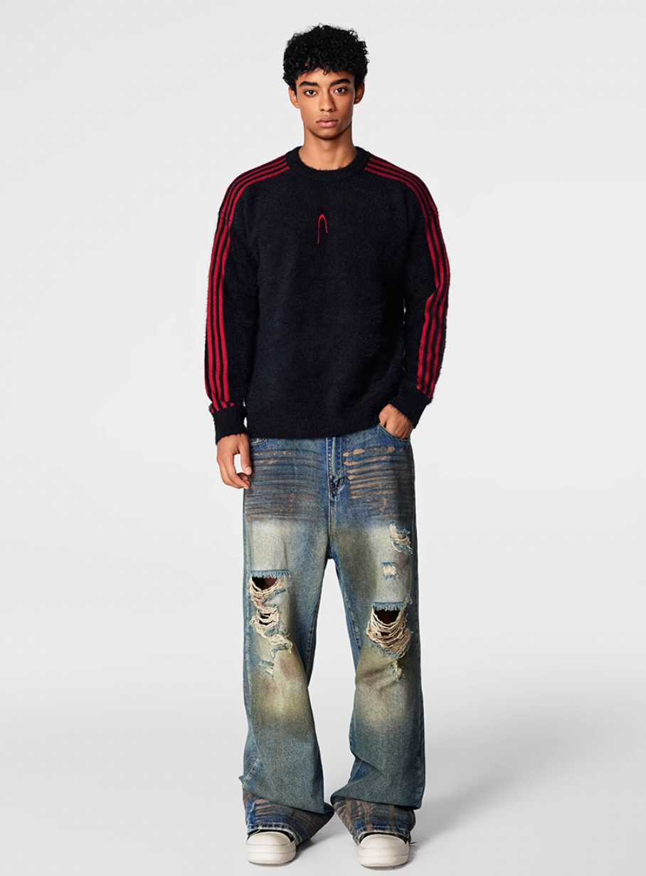 Achock Washed Worn Holes Distressed Jeans | Face 3 Face
