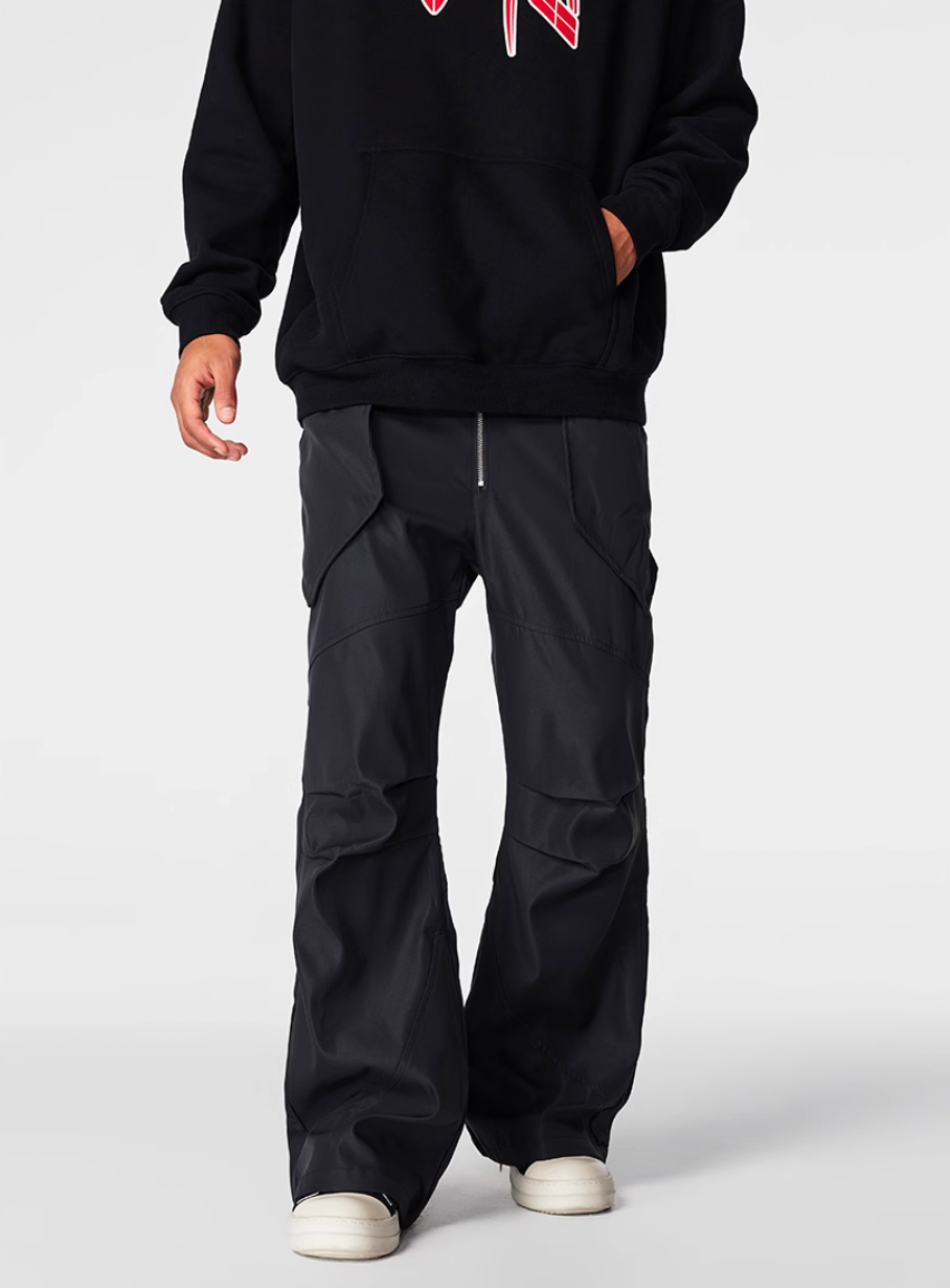 Achock Multi Zipper Patchwork Pockets Work Pants | Face 3 Face