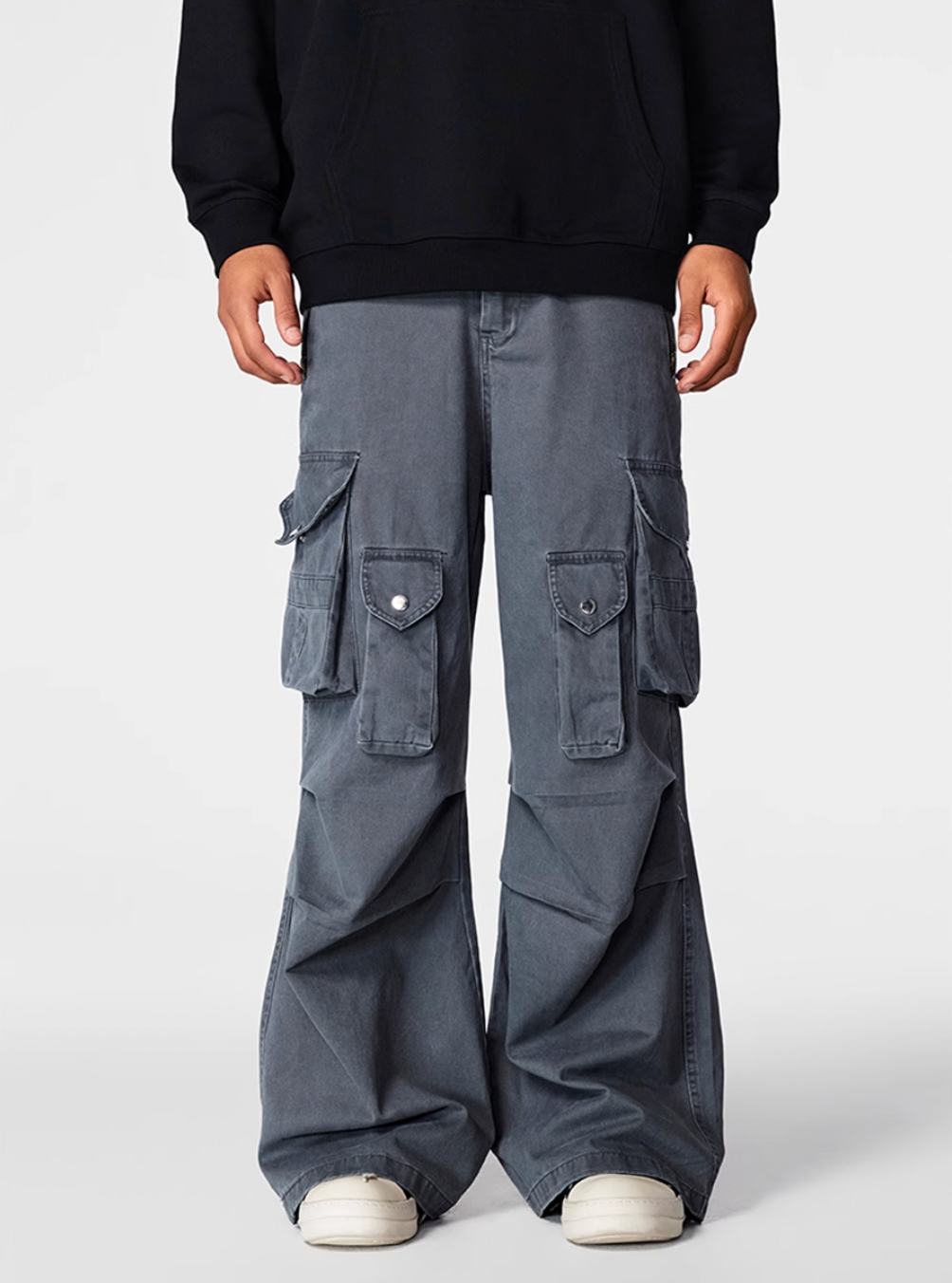 Achock Washed Gray Work Cargo Pants | Face 3 Face