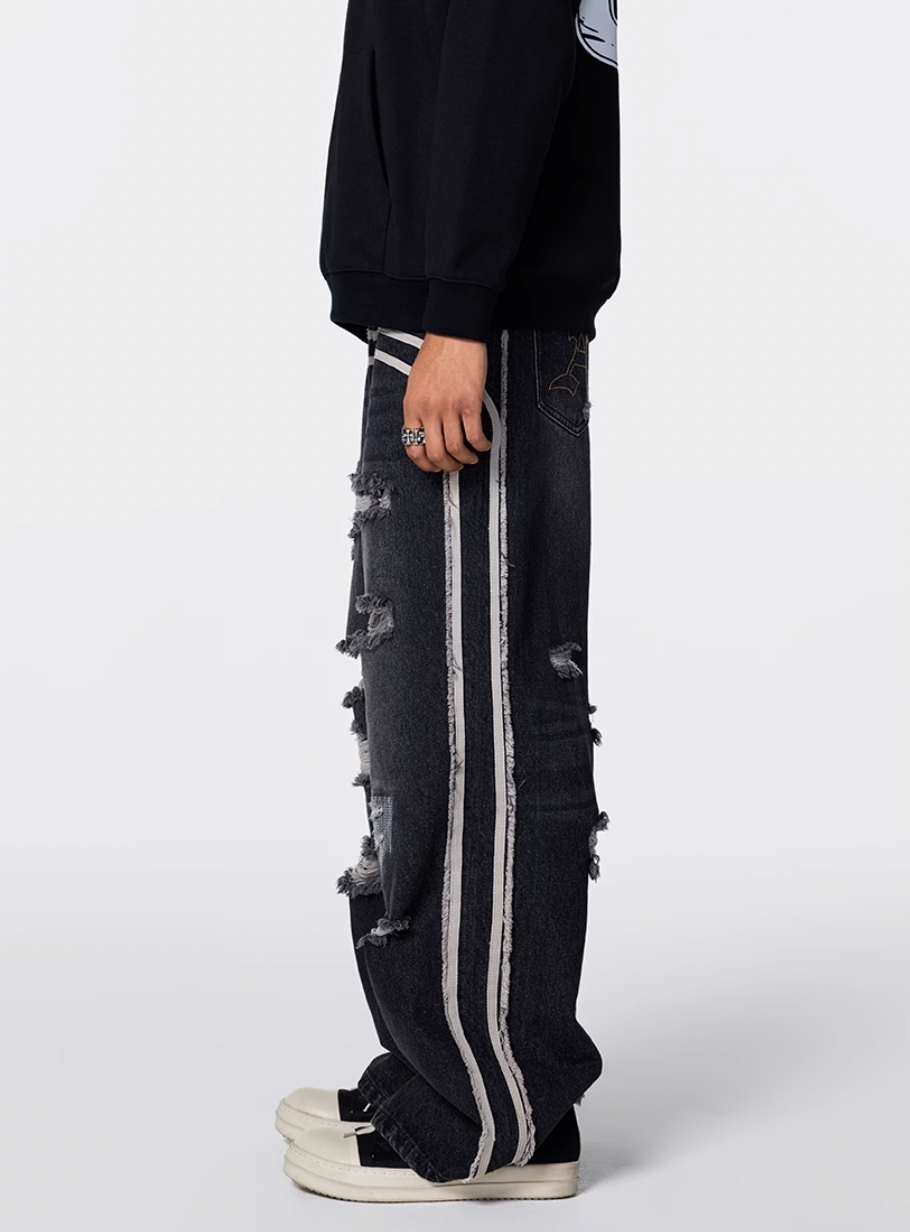 Achock Washed Broken Hole Distressed Jeans | Face 3 Face