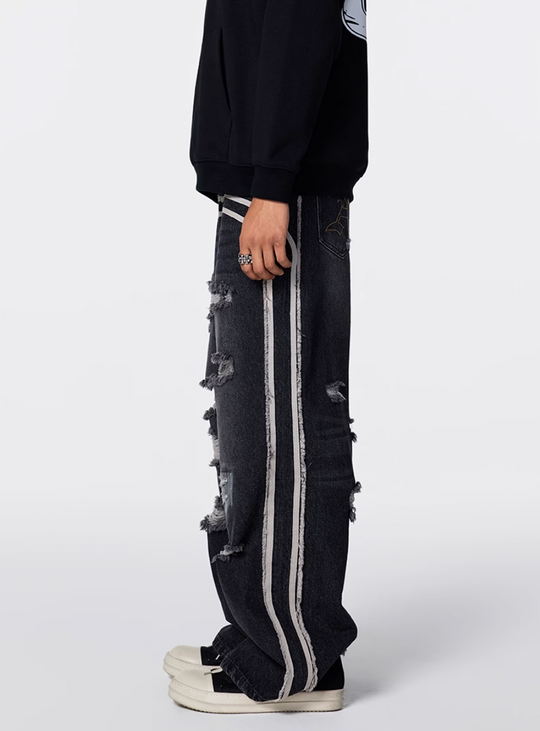 Achock Washed Broken Hole Distressed Jeans | Face 3 Face