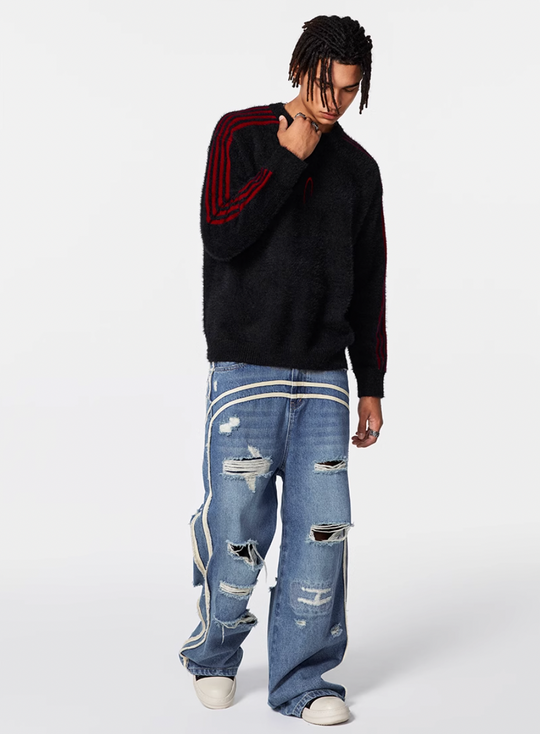Achock Washed Broken Hole Distressed Jeans | Face 3 Face
