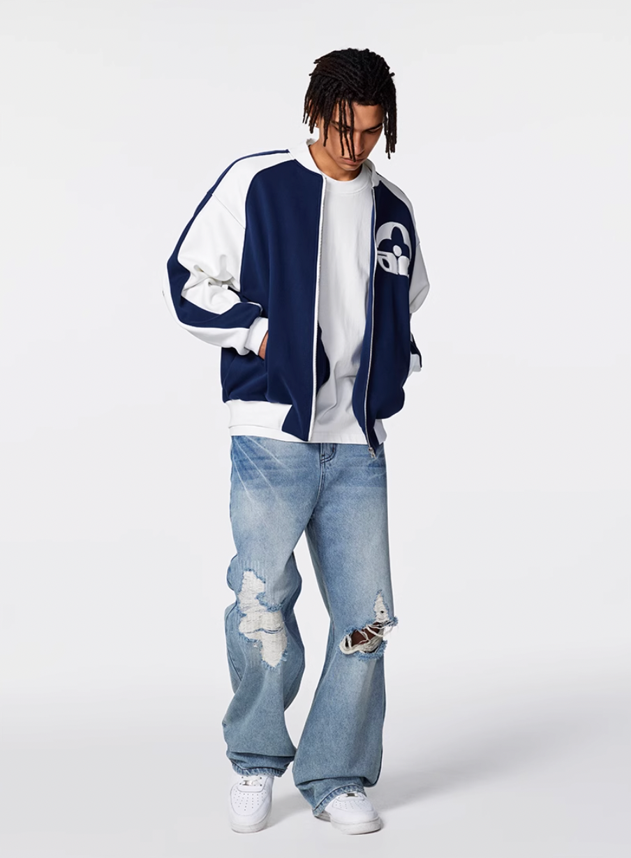 Achock Butterfly Washed Broken Hole Distressed Jeans | Face 3 Face