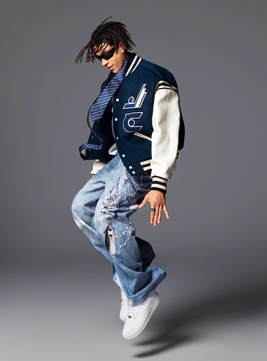 Cargo jeans | Achock Digital 3D Printing Chain Baggy Jeans | Face 3 Face