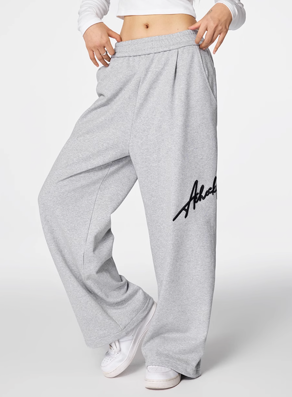 Achock Logo Embroidery Baggy Sweatpants | Face 3 Face