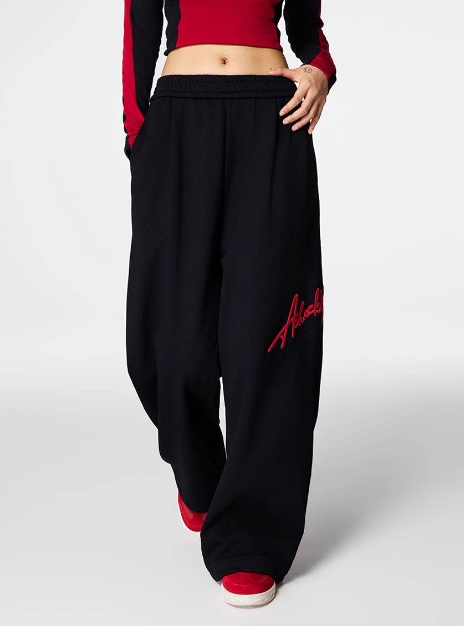 Achock Logo Embroidery Baggy Sweatpants | Face 3 Face