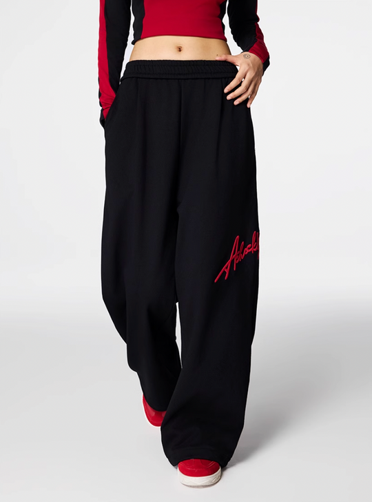 Achock Logo Embroidery Baggy Sweatpants | Face 3 Face