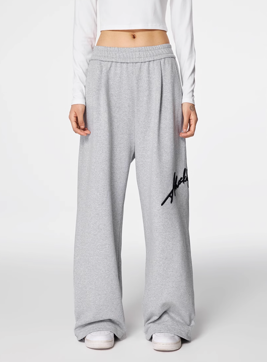 Achock Logo Embroidery Baggy Sweatpants | Face 3 Face