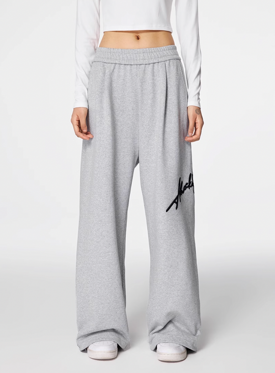Achock Logo Embroidery Baggy Sweatpants | Face 3 Face