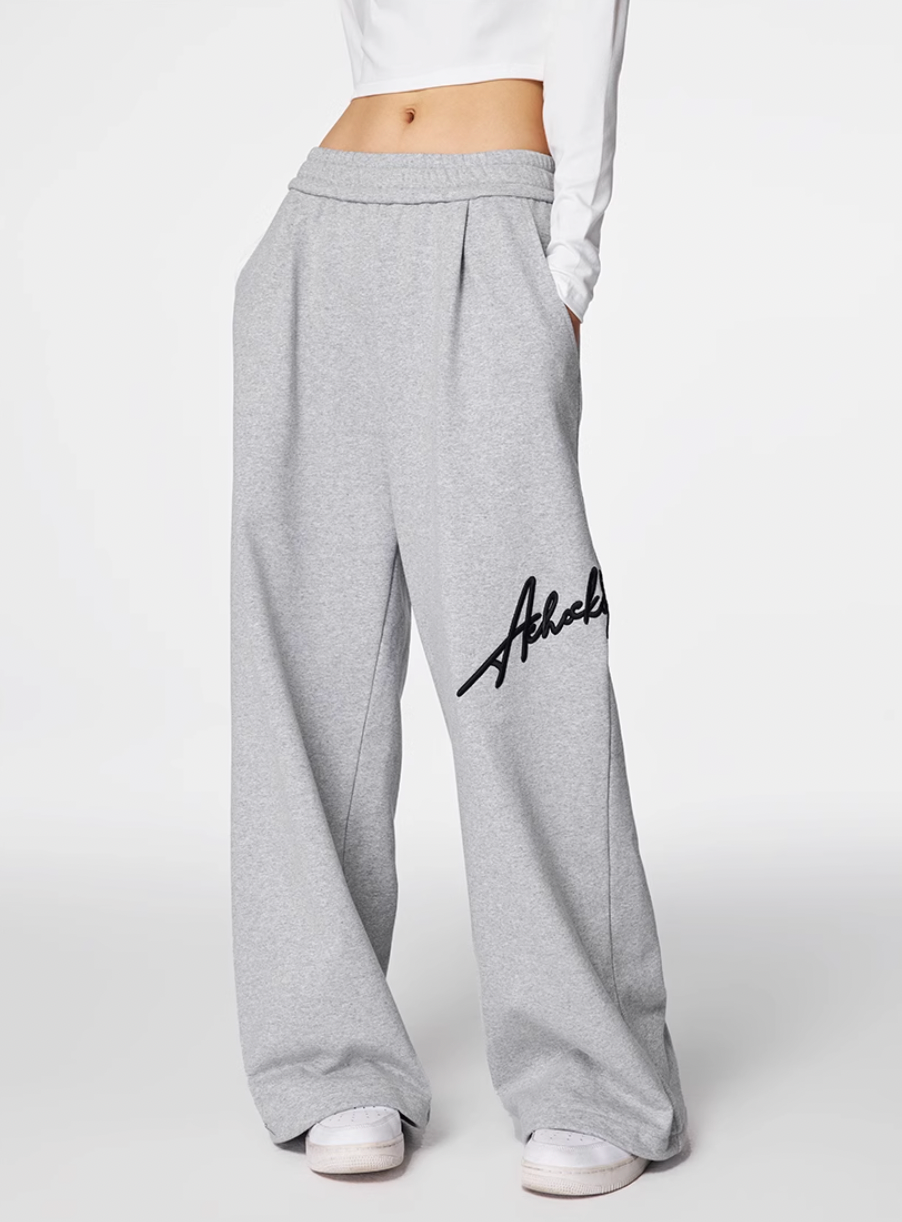 Achock Logo Embroidery Baggy Sweatpants | Face 3 Face