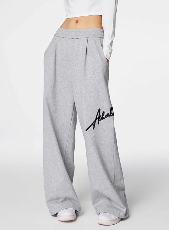 Achock Logo Embroidery Baggy Sweatpants | Face 3 Face
