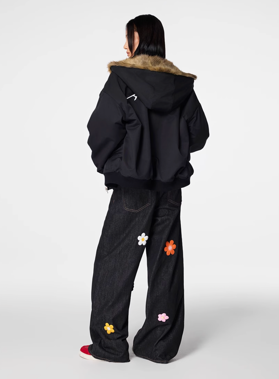 Cargo jeans | Achock Flower Embroidery Jeans | Face 3 Face