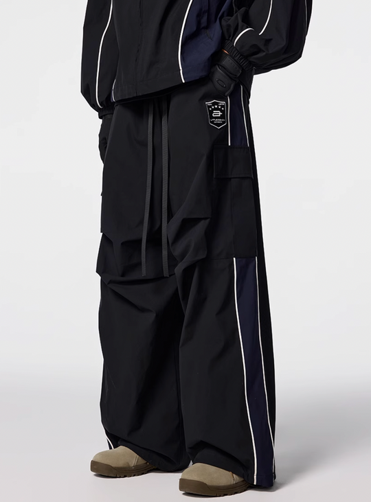 Achock Side Stripe Cargo Baggy Track Pants | Face 3 Face