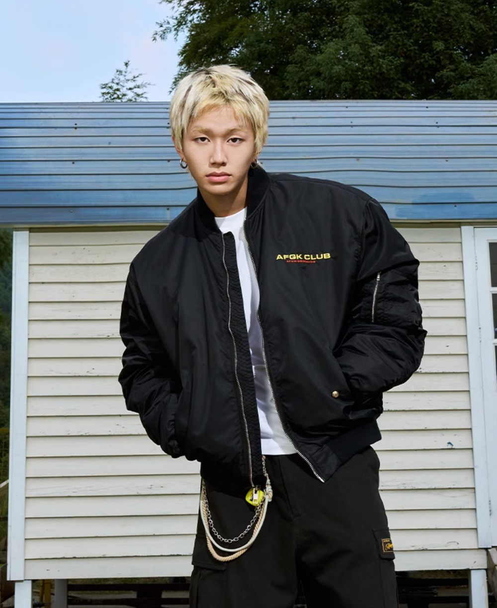 AFGK Tachometer Embroidered MA-1 Bomber Jacket | Face 3 Face