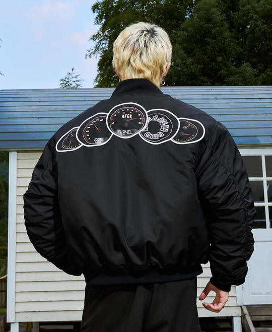 AFGK Tachometer Embroidered MA-1 Bomber Jacket | Face 3 Face